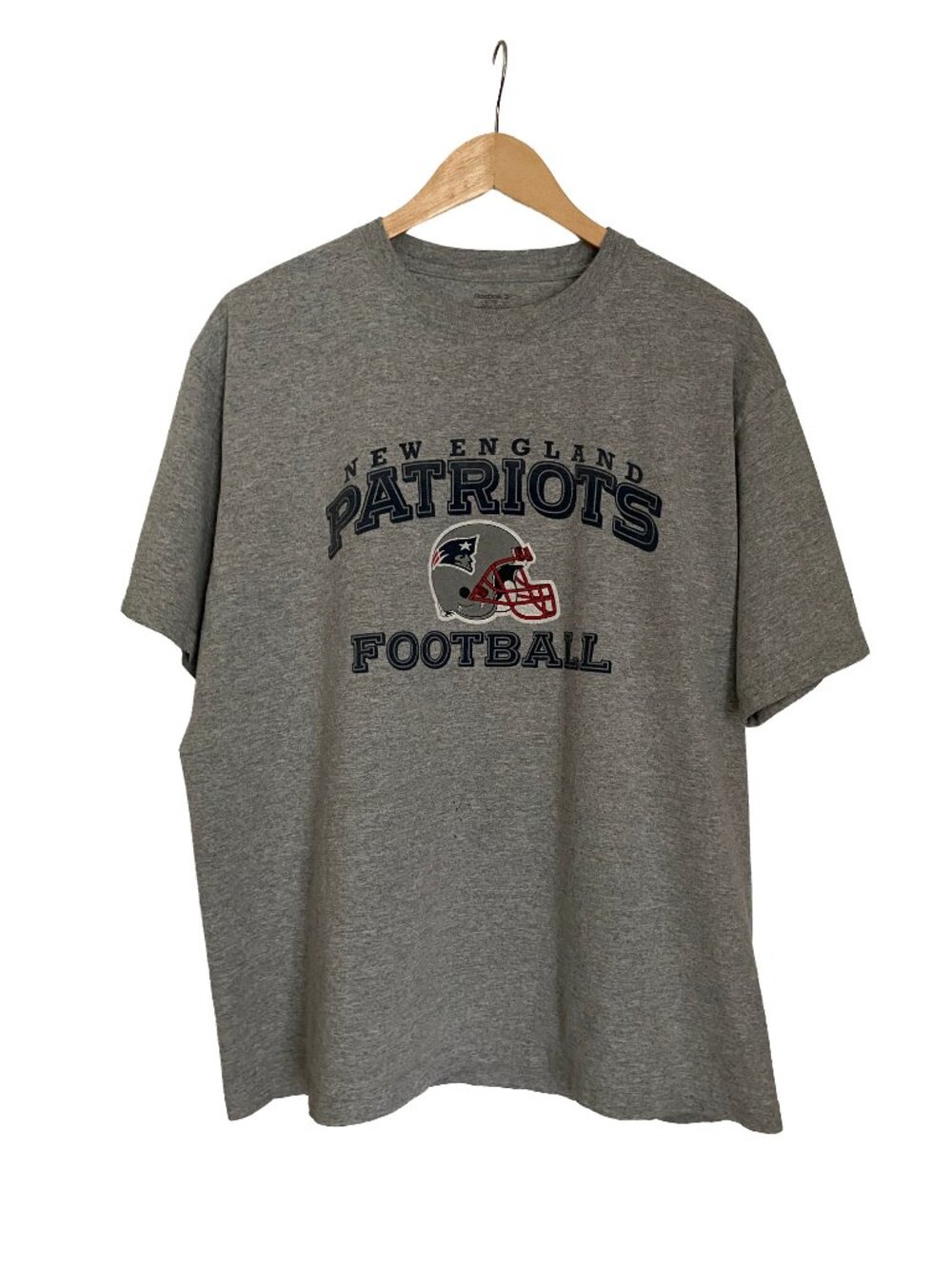 Reebok New England Patriots - Football Graphic T-Shirt - Gray NFL Tee - Men's XL